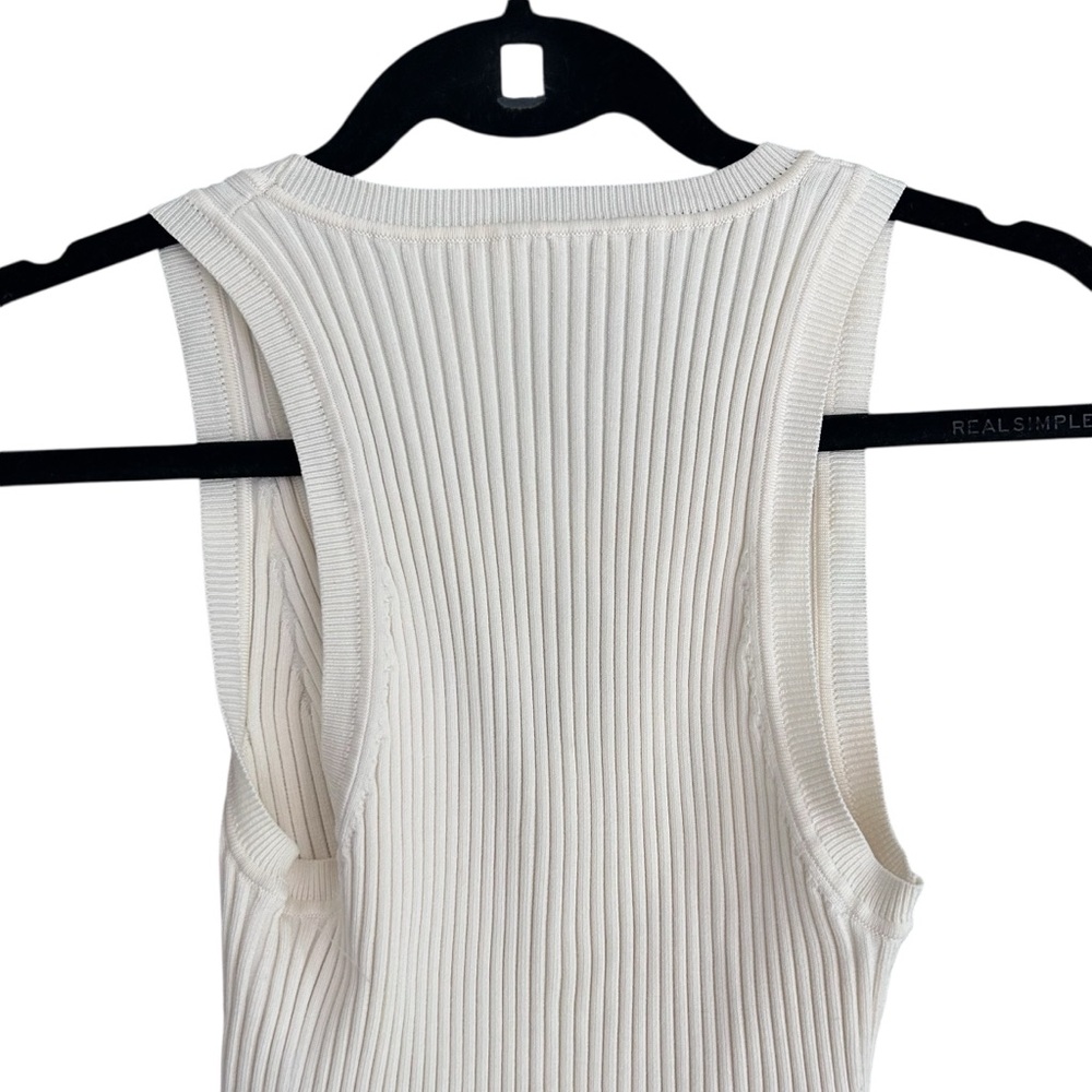 Jonathan Simkhai Cream Ribbed Tank Midi Set - Picture 8 of 8